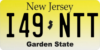 NJ license plate I49NTT