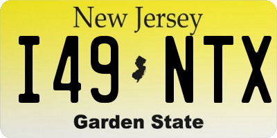 NJ license plate I49NTX