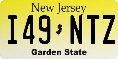 NJ license plate I49NTZ