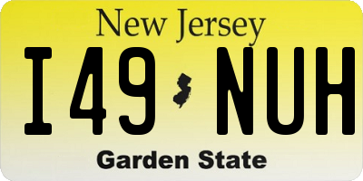 NJ license plate I49NUH