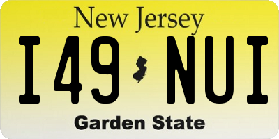 NJ license plate I49NUI