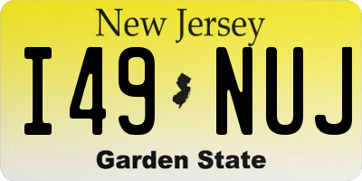 NJ license plate I49NUJ