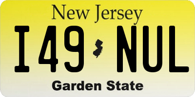 NJ license plate I49NUL