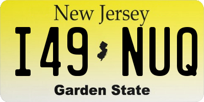 NJ license plate I49NUQ