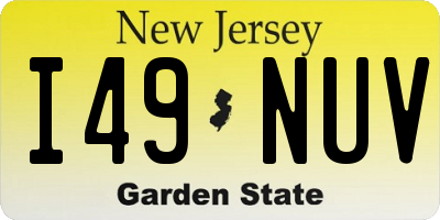 NJ license plate I49NUV