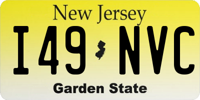 NJ license plate I49NVC