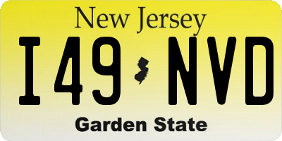NJ license plate I49NVD
