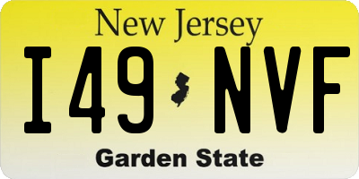 NJ license plate I49NVF