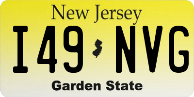 NJ license plate I49NVG