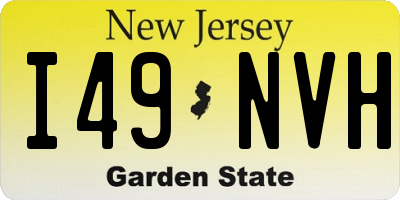 NJ license plate I49NVH