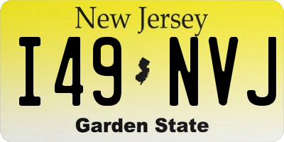 NJ license plate I49NVJ