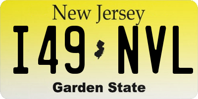 NJ license plate I49NVL