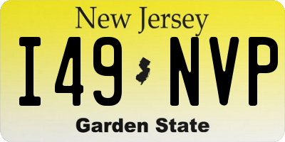 NJ license plate I49NVP