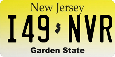 NJ license plate I49NVR