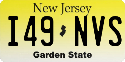 NJ license plate I49NVS