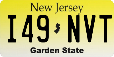 NJ license plate I49NVT