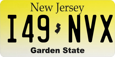 NJ license plate I49NVX