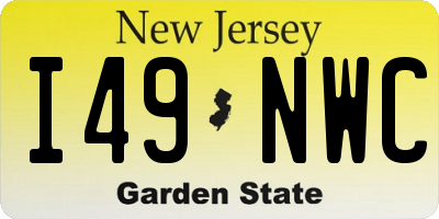 NJ license plate I49NWC