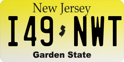 NJ license plate I49NWT