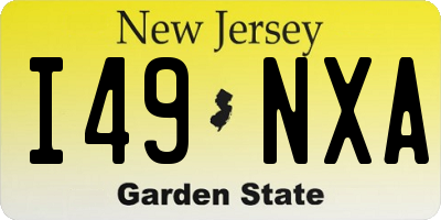 NJ license plate I49NXA