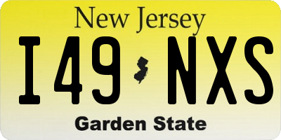 NJ license plate I49NXS