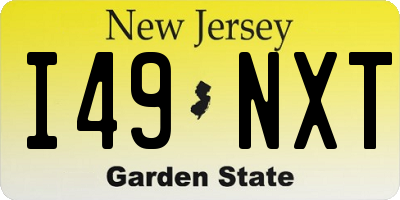 NJ license plate I49NXT