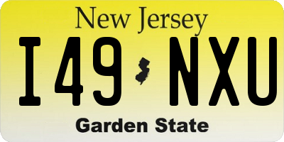 NJ license plate I49NXU