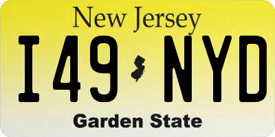 NJ license plate I49NYD