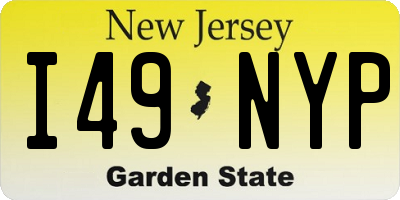 NJ license plate I49NYP