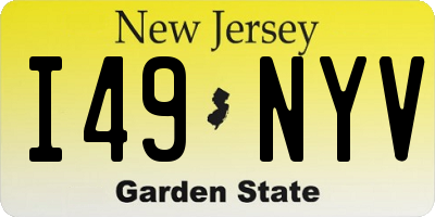 NJ license plate I49NYV