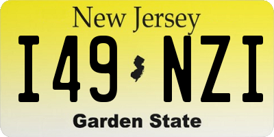 NJ license plate I49NZI