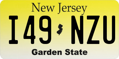 NJ license plate I49NZU