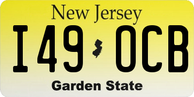NJ license plate I49OCB