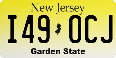 NJ license plate I49OCJ