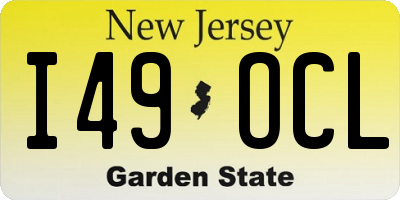 NJ license plate I49OCL