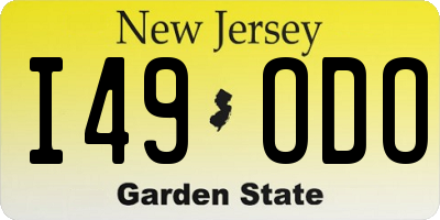 NJ license plate I49ODO