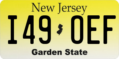 NJ license plate I49OEF