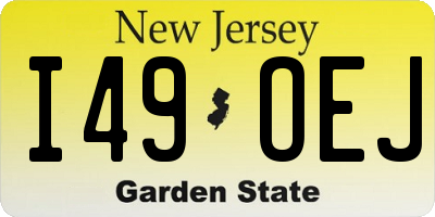 NJ license plate I49OEJ
