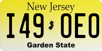 NJ license plate I49OEO
