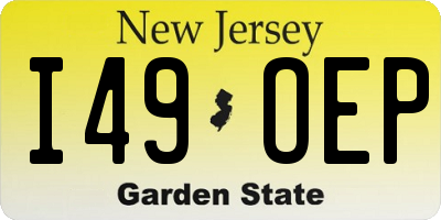 NJ license plate I49OEP