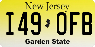 NJ license plate I49OFB