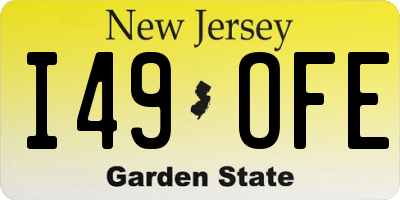 NJ license plate I49OFE