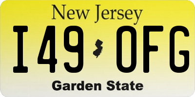 NJ license plate I49OFG