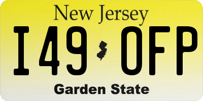 NJ license plate I49OFP