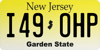 NJ license plate I49OHP