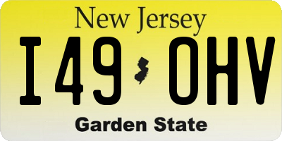 NJ license plate I49OHV