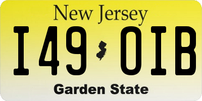 NJ license plate I49OIB