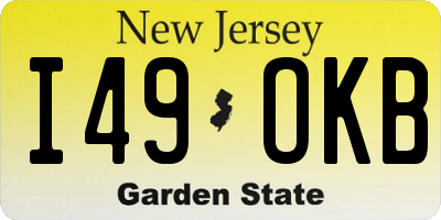 NJ license plate I49OKB