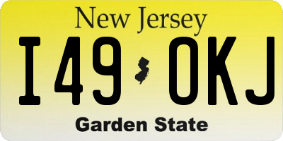 NJ license plate I49OKJ
