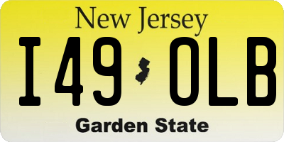 NJ license plate I49OLB